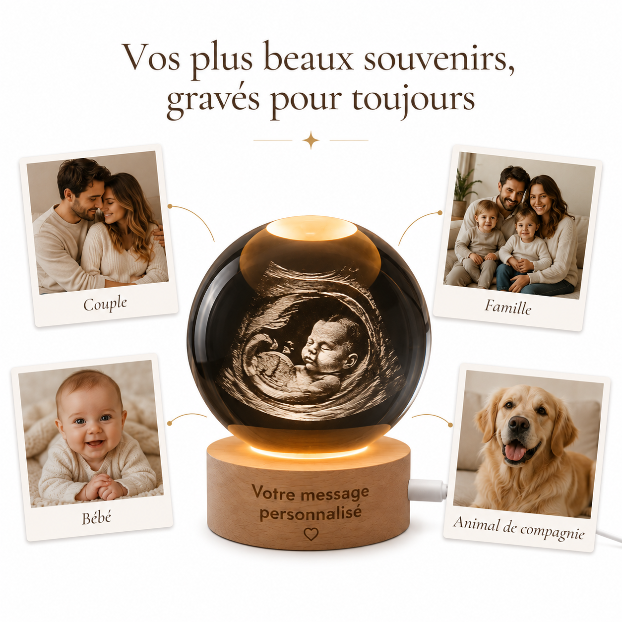 Lumoire™ – Lampe souvenir personnalisée